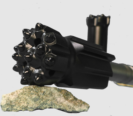 Τύπος T45 Retrac Button Drill Bit με μέγεθος 3' - 4' και μαύρο χρώμα για χρήση σε λατομείο