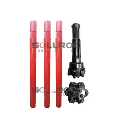 High-Efficiency DTH Drill Bit with Carburized Steel and Carbide for 57mm to 660mm Diameter Applications